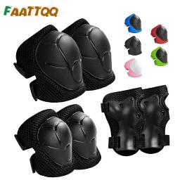 Conjunto de equipamentos de proteção para crianças, joelheiras e cotoveleiras com protetores de pulso, 3in 1 para patinação, ciclismo, bicicleta, scooter, criança pequena, 3-14 anos - Image 1