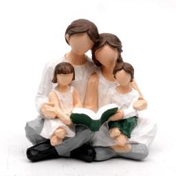 Família e família série resina estátua imitação, decoração desktop, ornamento, Natal e presente Thanksgiving - Image 3