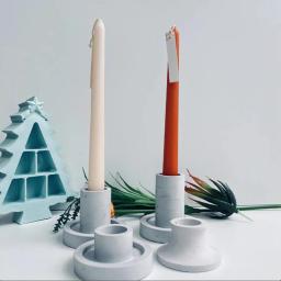 Simples Silicone Castiçal Molde, Concreto Gesso Molde, Resina Jesmonite Artesanato, Moldes de Fundição para Home Decor, Moldes De Argila - Image 6