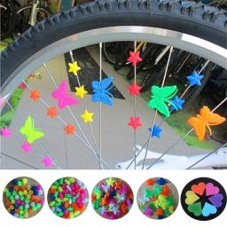 Bicicleta falou grânulos para crianças, segurança colorida, acessórios de roda, falou clip, borboleta, amor, coração, estrelas, bicicleta decoração, crianças, 25 pcs, 36 pcs - Image 5