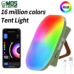 Lanterna de acampamento recarregável inteligente LED, controle Bluetooth por Tuya App, música Sync, RGB, iluminação de tenda ao ar livre, 13500mAh, 80W - Image 1
