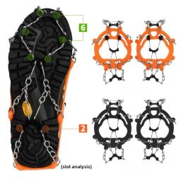 Inverno ao ar livre caminhadas escalada neve picos crampons chuteiras garras de corrente apertos botas capa pinça de gelo pico para sapatos anti deslizamento - Image 3