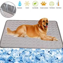 CDDMPET-Pet refrescante arrefecimento tapete, Ice Pad, seda fria, à prova de umidade, sofá Mats, Tour cama de dormir, Pet Acessórios, Dog Mat - Image 1