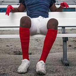 1 par meias de futebol antiderrapante underfoot atlético futebol americano extra longo acolchoado scrunch meias esportivas de alta qualidade - Image 5