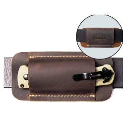 Swayboo-Couro Folding Militar Faca Bainha, Outdoor Camping Sobrevivência, Armazenamento Ferramenta, Casa DIY Acessórios, EDC, 5" - Image 5