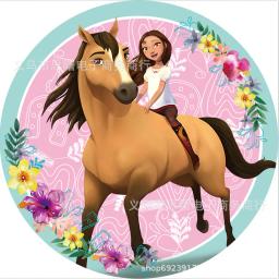 Espírito cavalo tema festa suprimentos decoração copo de papel placa guardanapos bolo topper balão chuveiro do bebê crianças aniversário favores - Image 3