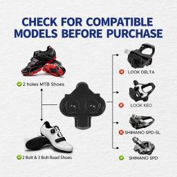 Chuteiras para sapatos de bicicleta de montanha, para shimano sh51 spd mtb, multi-liberação, pedal spd, conjunto de clipes, acessórios de bicicleta - Image 5