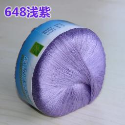 Fio de poliéster tingido para crochê artesanato, seda, algodão, mão tricô lã, bordado, camisola, chapéu, bonecas, 100g por pc - Image 2
