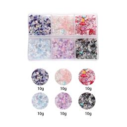 60 g/caixa de vidro misto cristal pedra esmagada resina epóxi enchimentos material para diy resina jóias fazendo acessórios artesanato da arte do prego - Image 6