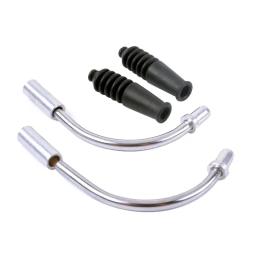 Macarrão de freio em alumínio para bicicleta, tubo curvo, guia de cabo, cabeça de borracha, mangueira de freio, peças de bicicleta, acessório mtb - Image 3