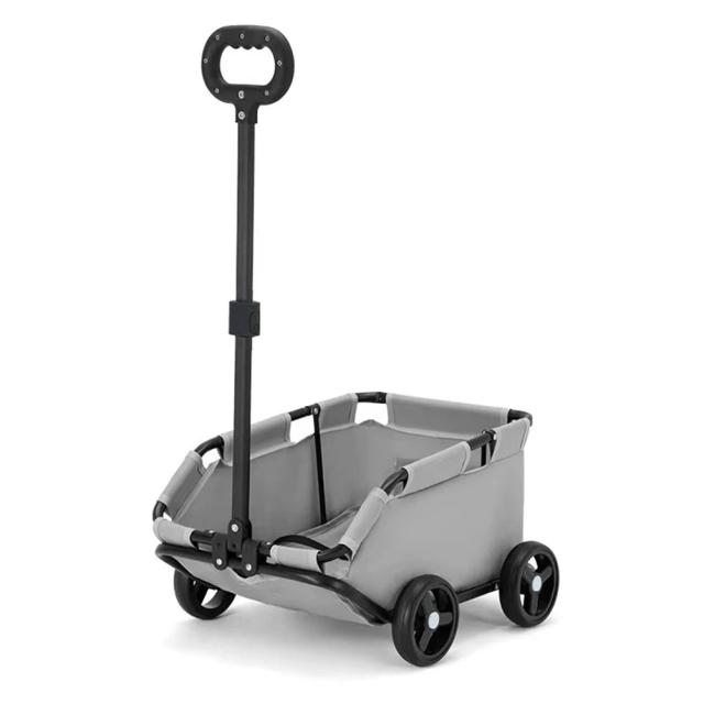 Carrinho de estimação dobrável para cães e gatos - Prático e portátil para viagens e compras com 4 rodas