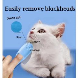 Escova de limpeza portátil para gatos e cães Escova de Chin Preto pode ajudar a limpar a escova de silicone, limpar as lágrimas, sujeira de graxa - Image 1