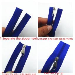 Long Nylon Zíperes Rolls, Slider Zipper, Acessórios De Costura, Alfaiate, 2 m, 3 m, 5 m, 10 m, 2 Pcs, 4 Pcs, 6 Pcs, 10 Pcs, 20 Pcs - Image 4