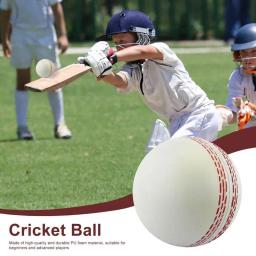 PU Formação Cricket Bolas, Bola de tênis, interior e exterior, Jardim e Praia Prática, 3PCs - Image 2