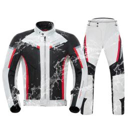 Herobiker jaqueta impermeável para motocicleta, jaqueta de corrida masculina, calças vestíveis para motocicleta, roupas de moto com proteção de eva - Image 1