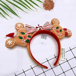 2025 disney mickey bandana plutônio preto orelhas de morcego bandana natal gengibre cosplay hairband disneyland carta bandana presente - Image 5