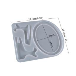 Personalizado moldura da foto molde de cola epoxy moldes de fundição de resina de silicone com suporte titular molde para diy artesanato presente decoração de casa - Image 6