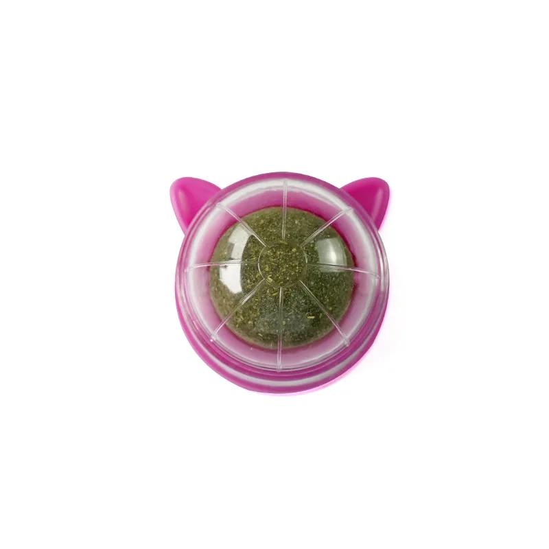 Gatos catnip gato brinquedo bola natural remoção gato grama trata para melhorar a digestão adesivo de parede zero coceira tratar saudável supplie - Image 1