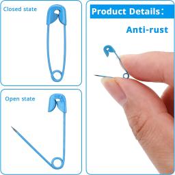 Pinos de segurança de 28mm, alfinetes de segurança de aço inoxidável, alfinetes de costura de metal duráveis em massa com caixa de armazenamento para artesanato, costura, fabricação de jóias - Image 2