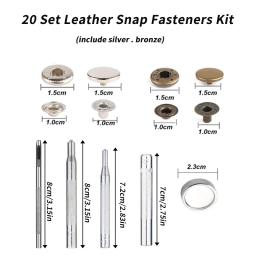 KRABALL-Kit De Fixadores De Pressão De Couro, Pressione O Botão De Metal Com Martelo, Ferramentas De Instalação, DIY Leather Craft Project, 86Pcs - Image 2