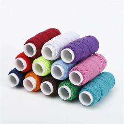 Linhas elásticas coloridas para máquinas de costura, linha de bordar, costura manual, artesanato de roscas, acessórios DIY, 1 rolo - Image 1