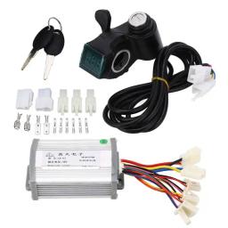 12v 24 36v 48v 250w 350w 500 800 1000w kit controlador do motor da bicicleta elétrica com alça e tomada de fiação capa - Image 1