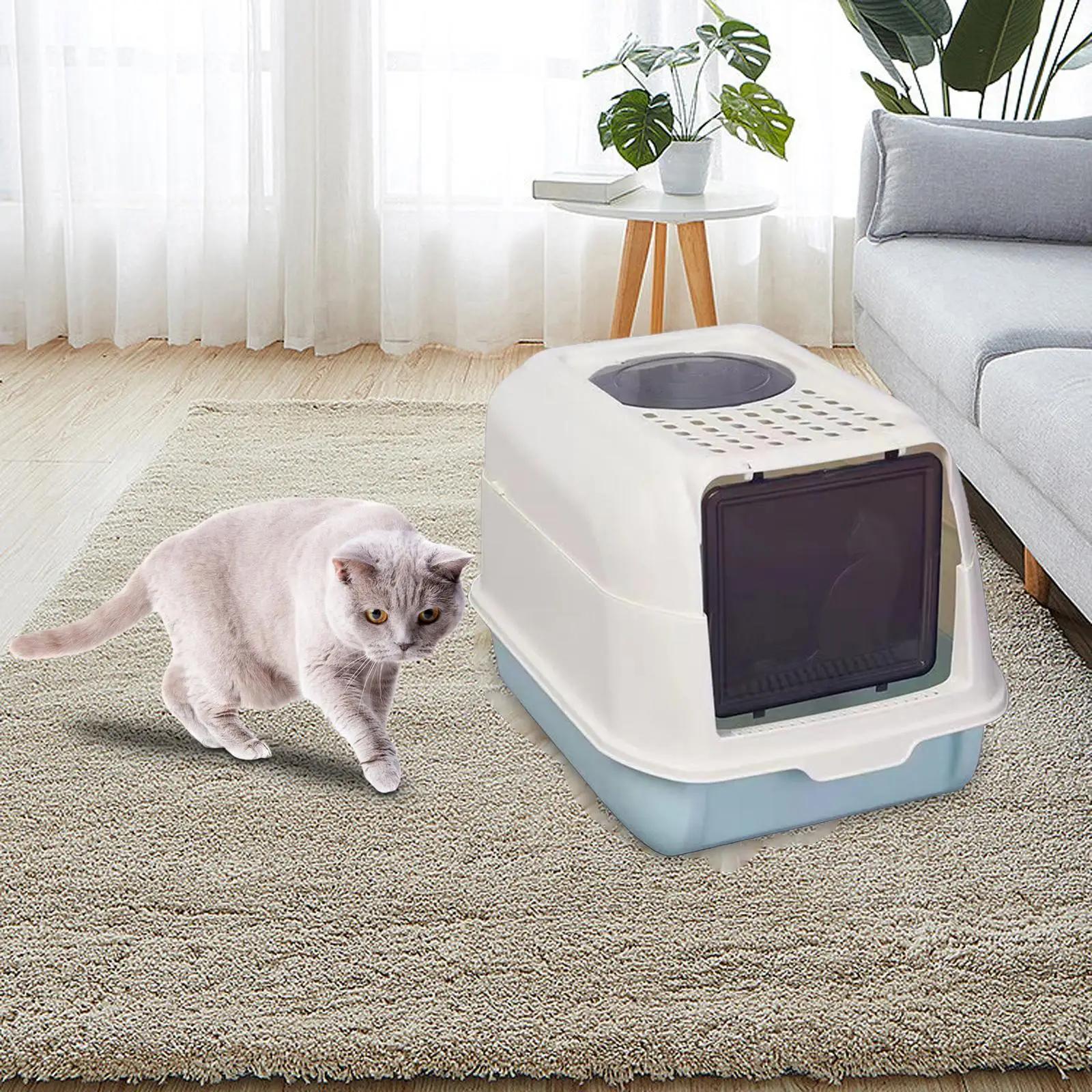 Fechado com capuz gato com porta, gatinho coberto, bandeja de lixo, grande Pet Supplies, Indoor Cats Training - Image 1