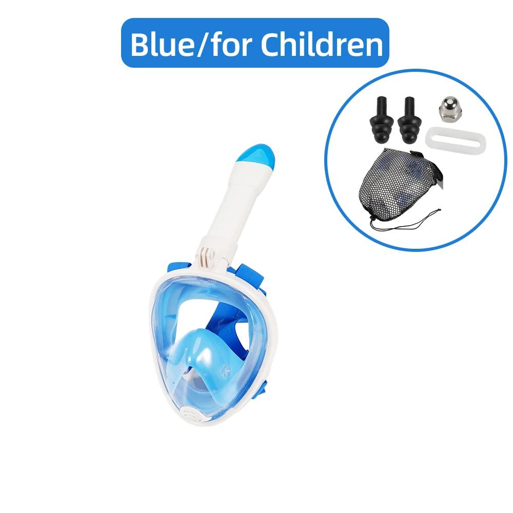 Conjunto de Máscara de Natação Facial Completa para Crianças, Máscaras Respiradoras, Anti-fog, Respiração Segura, Subaquático, Mergulho, Mergulho, Presente Infantil - Image 1