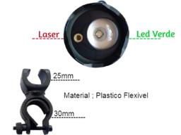 Lanterna Tatica Com Mira Laser P/Arma + Luz Led Verde Com Zoom Longa Distancia Jws - Image 3