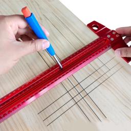 MAKLE-Woodworking Line Scriber T-Type Régua, Medidor De Marcação, Ferramentas De Medição, Liga De Alumínio, Medidor De Marcação, 60, 300, 400, 500, 600 - Image 5