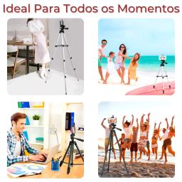 Tripé Universal altura ajustavel Portátil Profissional Telescópico Para Câmera Gopro Celular Smartphone Fotografia Vídeos 3110 - Image 6