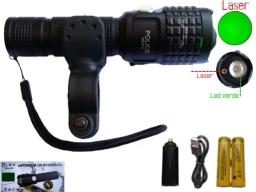 Lanterna Tatica Com Mira Laser P/Arma + Luz Led Verde Com Zoom Longa Distancia Jws - Image 1