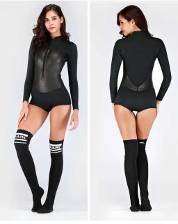 Neoprene 2mm mulher wetsuit anti-uv mergulho terno manga longa de uma peça kitesurfing caça submarina terno seco caiaque sexy maiô - Image 2