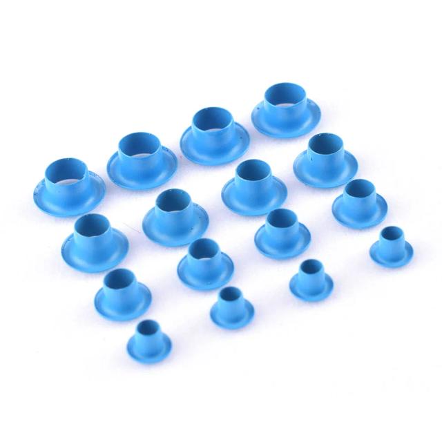 Grommets Azul Redondo para Costura: Acessórios de Couro e DIY em Projetos de Roupas