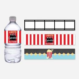 Etiquetas de garrafa de água do filme garrafa noturna rótulos de festa de aniversário - Image 2