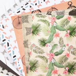 Papel de decoração para scrapbooking, padrão para artesanato, composto por um lado com designs - Image 5