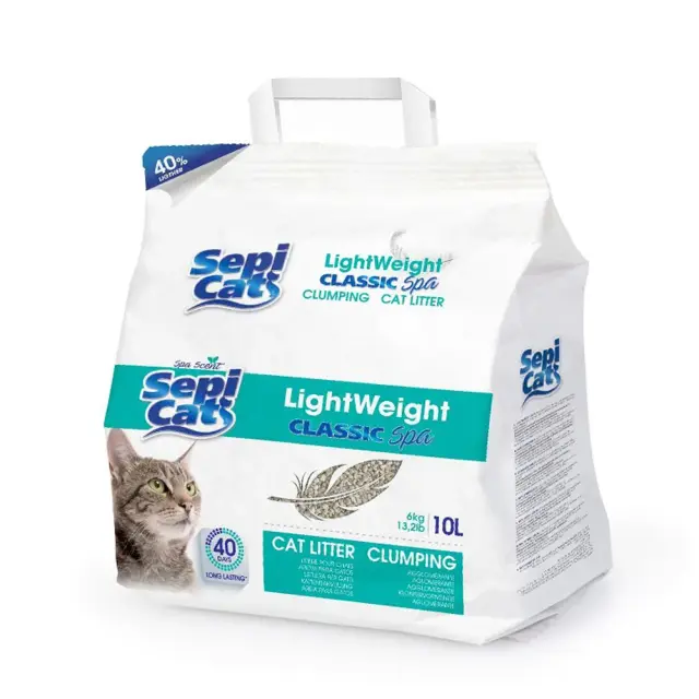 Areia Absorvente Classic Spa Cat Sand Sepicat - Peso Leve para Gatos, 10 L