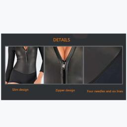 Neoprene 2mm mulher wetsuit anti-uv mergulho terno manga longa de uma peça kitesurfing caça submarina terno seco caiaque sexy maiô - Image 6
