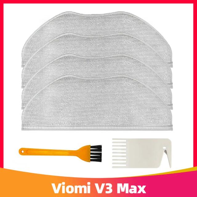 Peças de Reposição e Acessórios para Robô Aspirador Xiaomi Viomi V3 Max: Escova Lateral, Filtro HEPA e Mop Rag