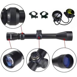 Luneta Mira Telescópica 3-9x40 Retículo Preto para Airsoft Paintball Lorben Enviado do Brasil GT5005 - Image 3