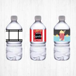 Etiquetas de garrafa de água do filme garrafa noturna rótulos de festa de aniversário - Image 1