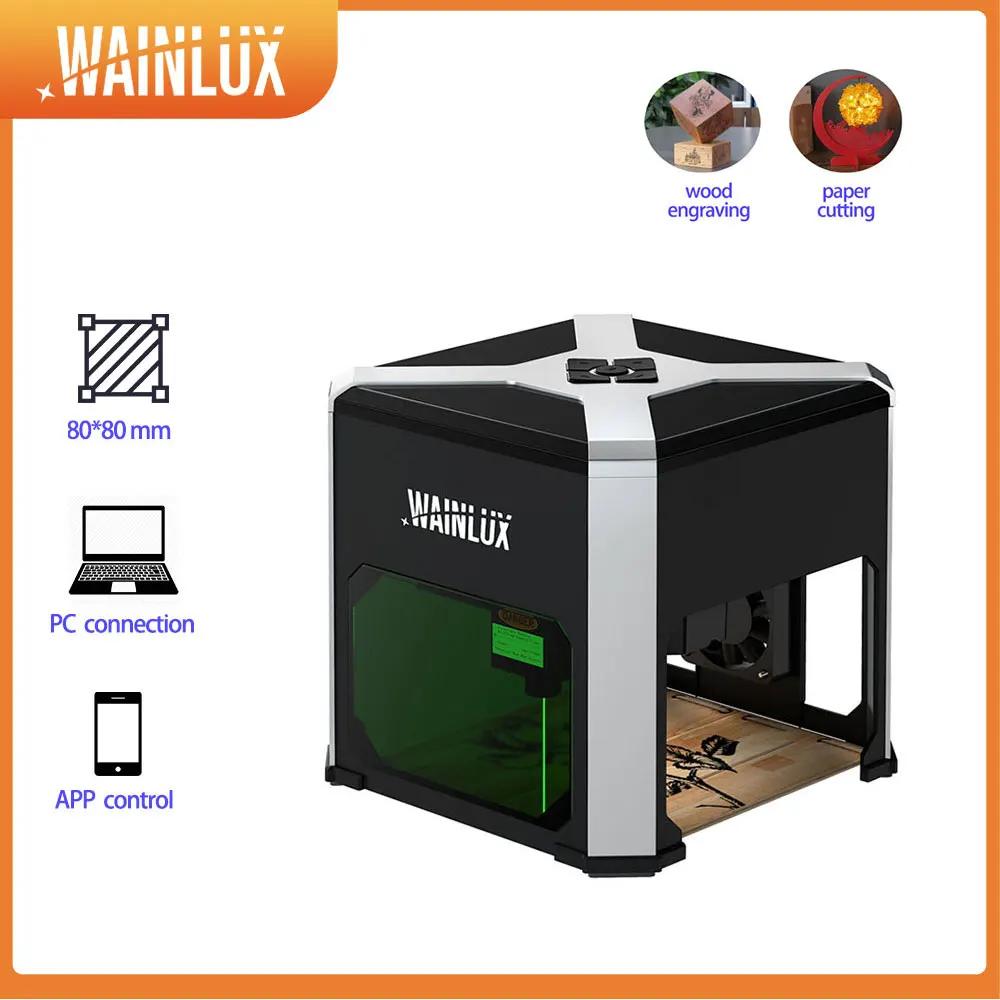 Wainlux-Impressora Gravadora a Laser, K6, Bluetooth, Portátil, Mini Gravação a Laser, Corte, 80x80mm, Máquina CNC, Suporte de Madeira, Plástico - Image 1