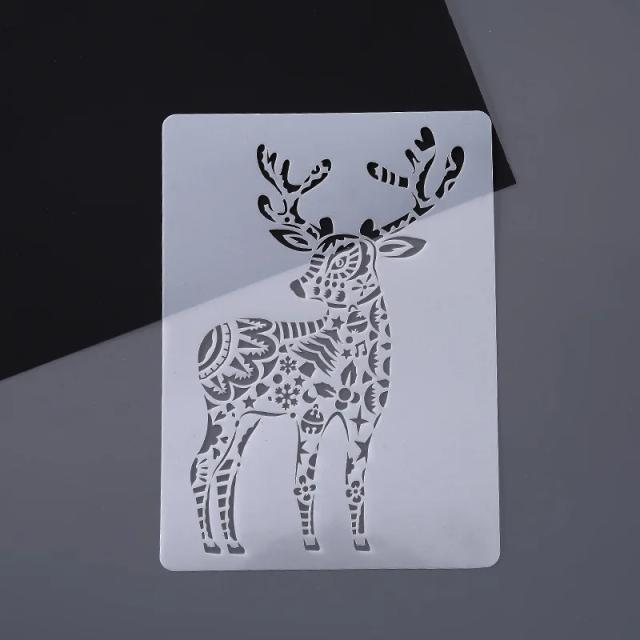Stencil A4 de Animais para Pintura e Artesanato DIY: Ideal para Scrapbook, Decoração de Paredes, Pisos de Vidro e Cartões Artesanais