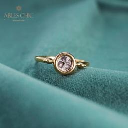 Ables Chic Bizantino Antiga Moeda de Prata Sólido Ouro 18K, Diamante 0.055ct Rubi 0.01ct Anéis Gregos Romanos, Autêntico - Image 5