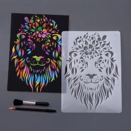 A4 Stencils para Pintura, Artesanato DIY, Série Animal, Scrapbook, Parede Grande de Madeira, Piso De Vidro Tecido, Art Template, Cartão de estampagem - Image 4