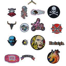 Remendos feitos sob encomenda bordado remendo de ferro costurar gancho e remendo de laço para roupas chapéus jaqueta acessórios applique diy emblema decoração - Image 2