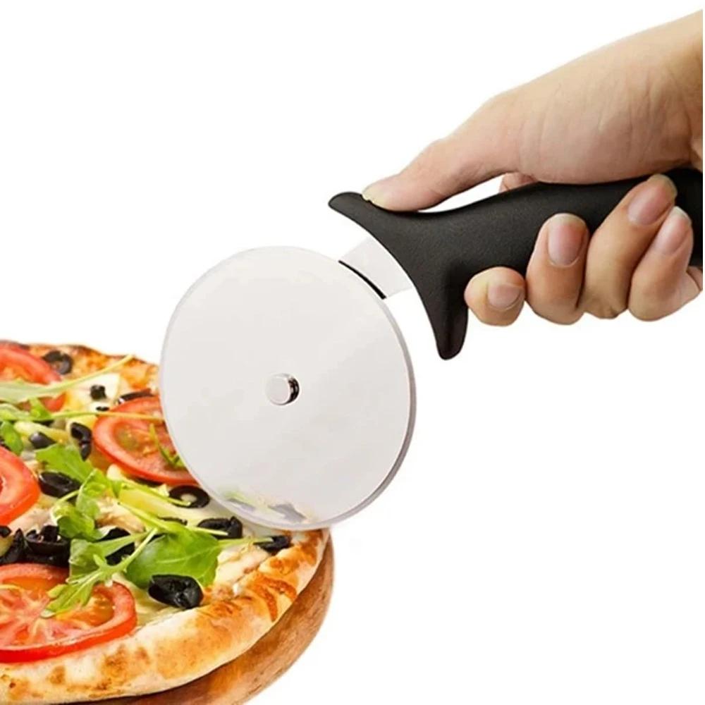 Cortador de pizza cicrcular Inox Branco, faca para pizza, utensilhos para cozinha, roda giratoria cortadora de pizza - Image 1