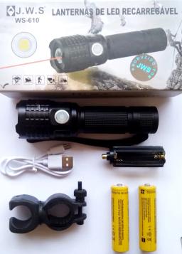 Lanterna Tatica Com Mira Laser P/Arma + Luz Led Verde Com Zoom Longa Distancia Jws - Image 6