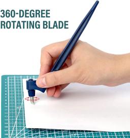 Diy arte artesanato ferramentas de corte 3 substituir faca desgastar oposição ferramenta corte 360 lâmina rotativa cortador papel arte ferramenta corte - Image 3