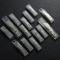 10 pçs lâminas cortador artesanato facas de escultura em madeira gravura antiderrapante metal bisturi faca peças do telefone móvel pcb reparação ferramentas manuais - Image 2